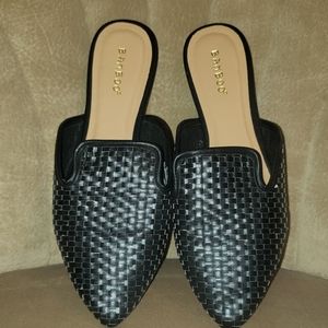 Bamboo black mules